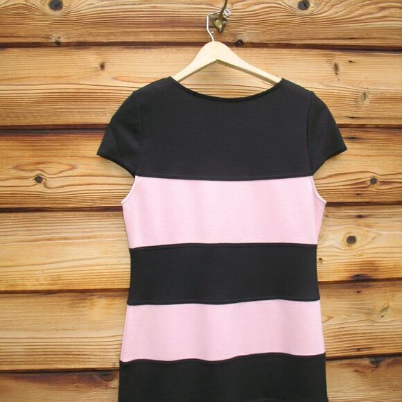 Yoana Baraschi Pink Striped Fitted Ponte Knit Dress - Picture 6 of 8